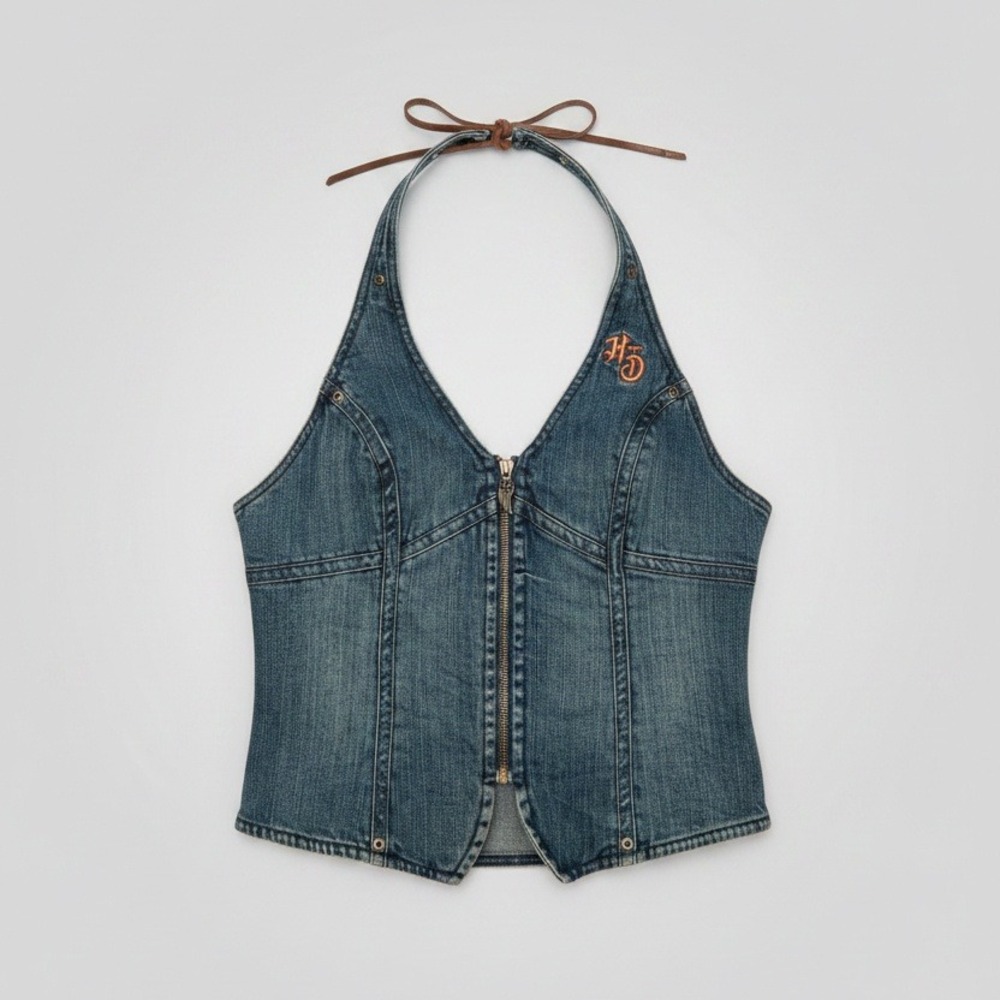 Harley-Davidson Denim Halter Top